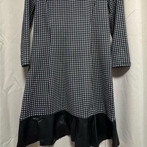 MICHAEL Michael Kors Black and White Ruffled A-Line Dress